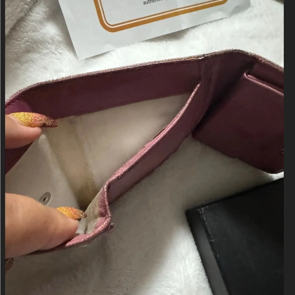 Chanel Pink Quilted wallet w/COA & bag